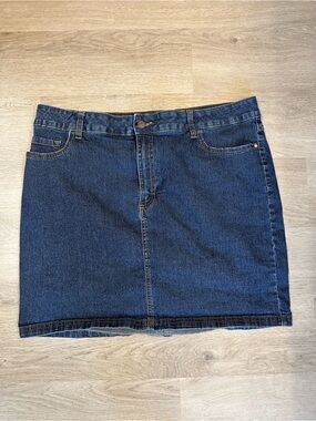 Jean skirt with built in shorts